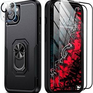 [5 in 1] iPhone 14 Case with Screen Protector,Camera Lens Protector